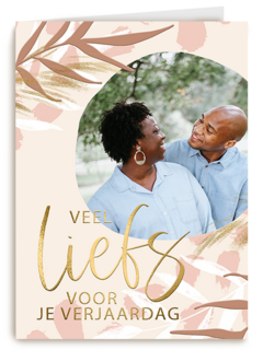 Verjaardagskaart veel liefs met foto