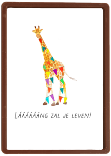 Laaaaaaaaang zal je leven kaart met giraf