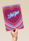 Valentijn kaart I love you neon stijl