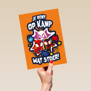 Stoer op kamp Spidey and friends