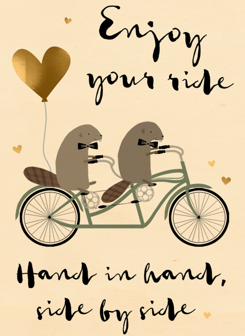 Houten Kaart Felicitatie Huwelijk | Houten Kaart Hallmark | Felicitatie Huwelijk | Love Story Side By Side