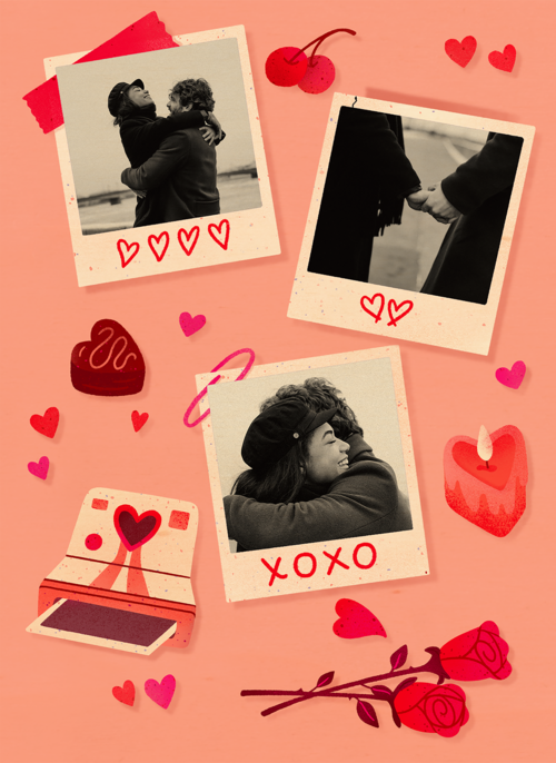 Houten Kaart Valentijn | Houten Kaart Hallmark | Valentijn | Valentine Instant Camera Foto