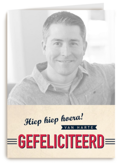 fotokaart hiep hiep hoera van harte gefeliciteerd