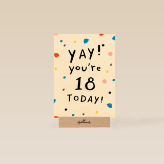 Verjaardagskaart leeftijd 18 yay your 18 today