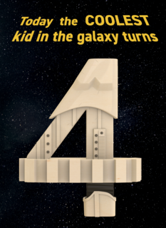 Star Wars verjaardagskaart 4 jaar