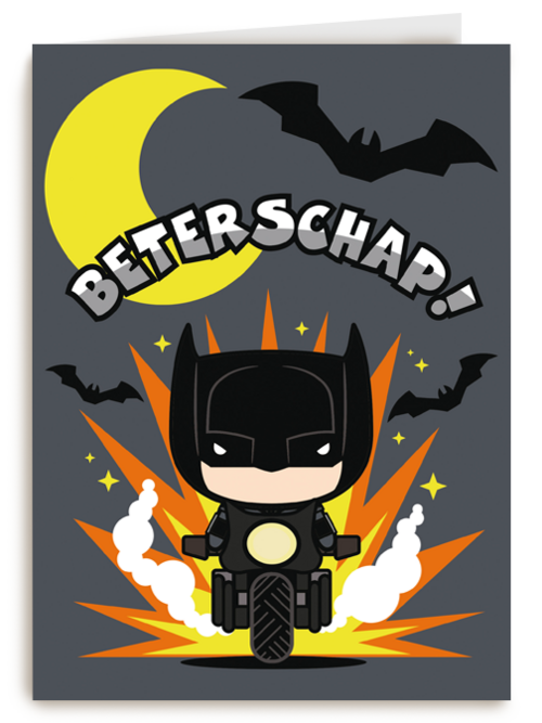 Beterschap kaart Batman op motor