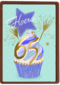 Hoera 65 jaar met cupcake