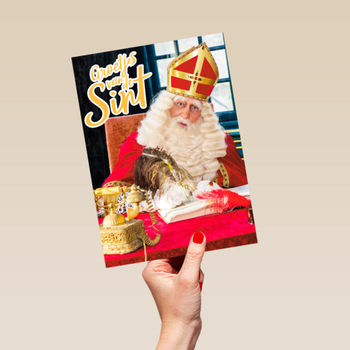 Sinterklaaskaart Groetjes van Sint
