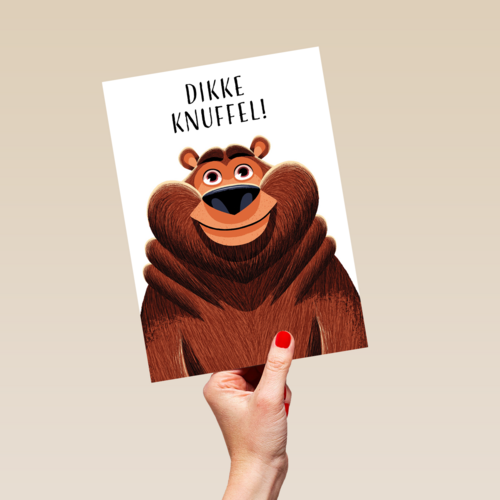 kaart dikke knuffel beer folio