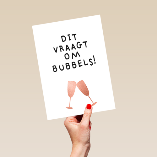 Felicitatie kaart man vrouw dit vraagt om bubbels