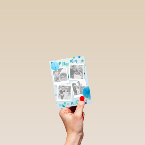 4 fotos slingers blauw