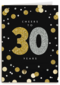 Verjaardagskaart leeftijden Cheers to 30 years zilver goud zwart