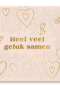 Heel veel geluk samen gouden hartjes