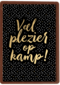 op kamp kaart zwart goud veel plezier op kamp