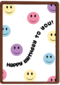 verjaardag kaart hip smilies happy birthday to you