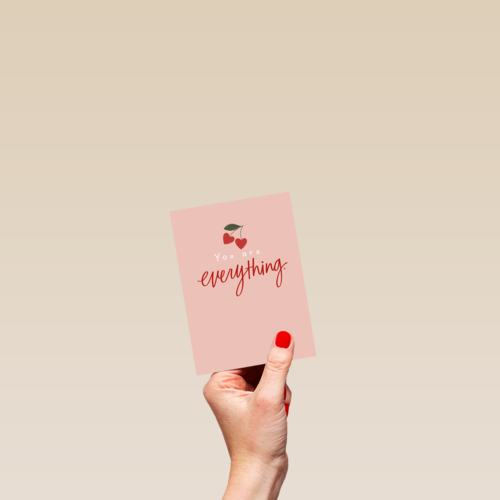 Valentijnsdagkaart hip You are everything