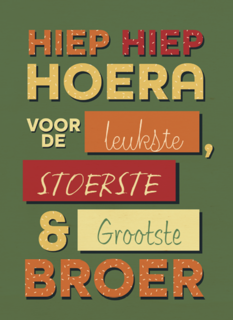 een verjaardagskaart voor een broer