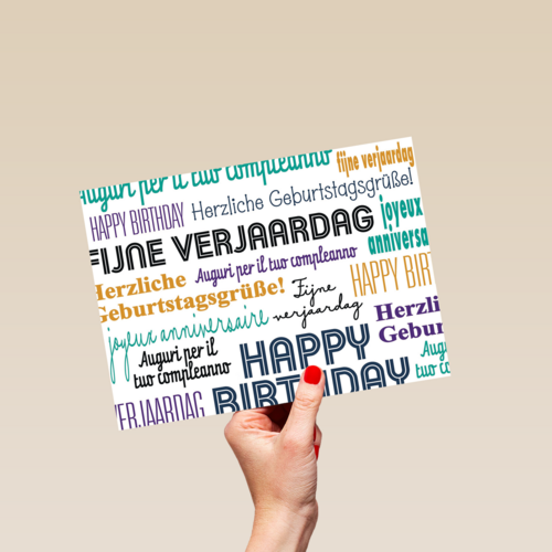 Fijne verjaardag multilanguage