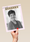 fotokaart bedankt roze rand met streep