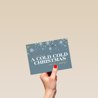 Kerstkaart grappig cold cold Christmas