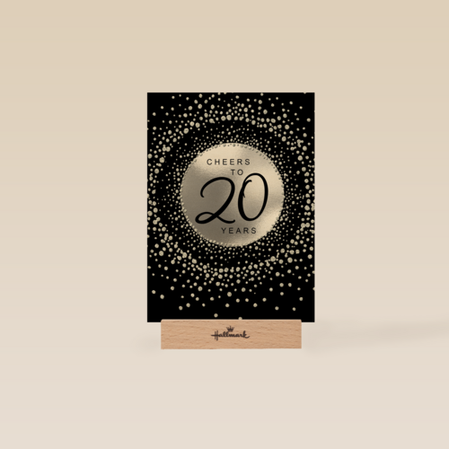 Verjaardagskaart leeftijden Cheers to 20 years