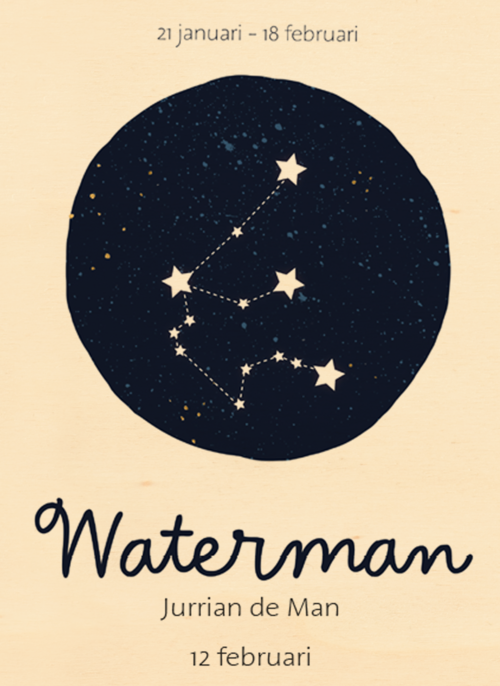 sterrenbeeld kaart waterman aanpasbare tekst