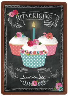 uitnodiging cupcake