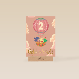 Verjaardagskaart meisje roze leeftijd