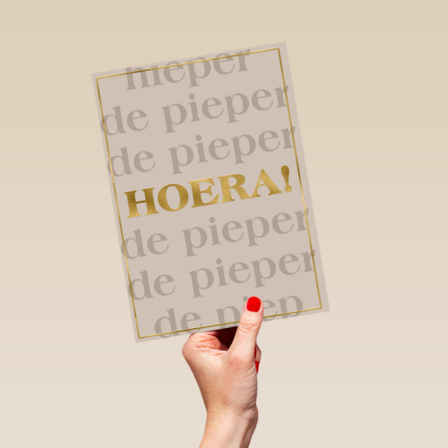 Verjaardagskaart hieperdepieper hoera