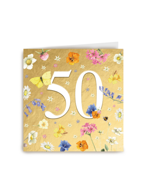 Kaart flowers by Marjolein Bastin 50 jaar