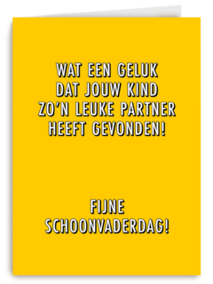 Grappige schoonvaderdagkaart