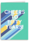 Verjaardagskaart cheers to 50 years fifty