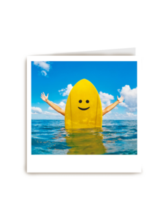 Geslaagdkaart zwemdiploma smiley surfboard Polaroid