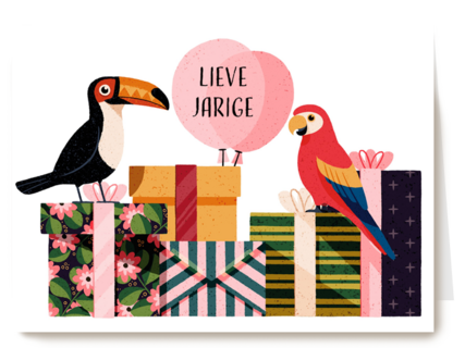 Verjaardagskaart Vrolijk Vogels Folio