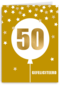 Verjaardagskaart leeftijden 50 ballon