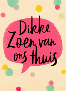 op kamp kaart dikke zoen van ons thuis