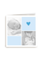 fotokaart baby blauwe hokjes
