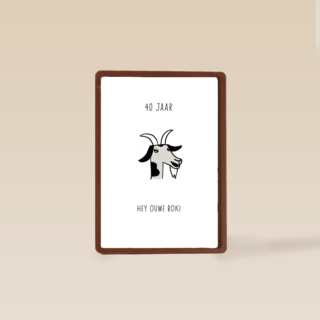 Verjaardagskaart man 40 Hee ouwe bok