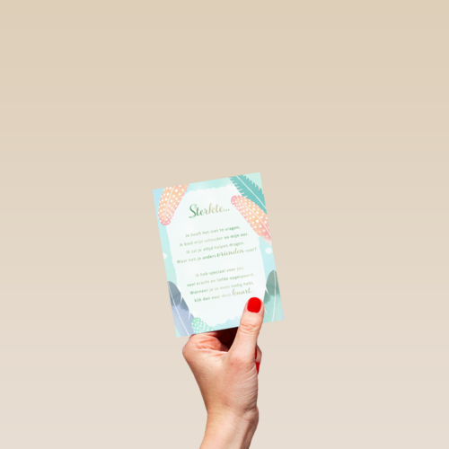 Sterktekaart Design veren More than words