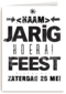 jarig hoera feest