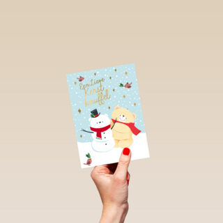 kerstkaart forever friends een lieve kerst knuffel