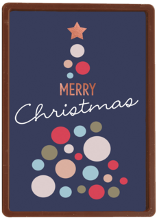 Kerstkaart zakelijk Gekleurde  kerstboom