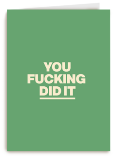 andC You fucking did it