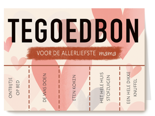 moederdagkaart met tegoedbonnen