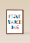 Vaderdag kaart stijlvol designs
