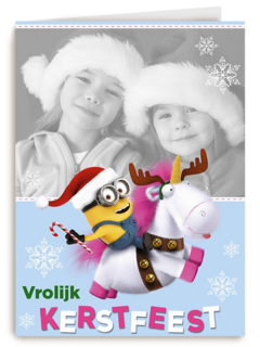 minion kerstkaart vrolijk kerstfeest
