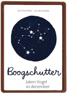 sterrenbeeld kaart boogschutter editable