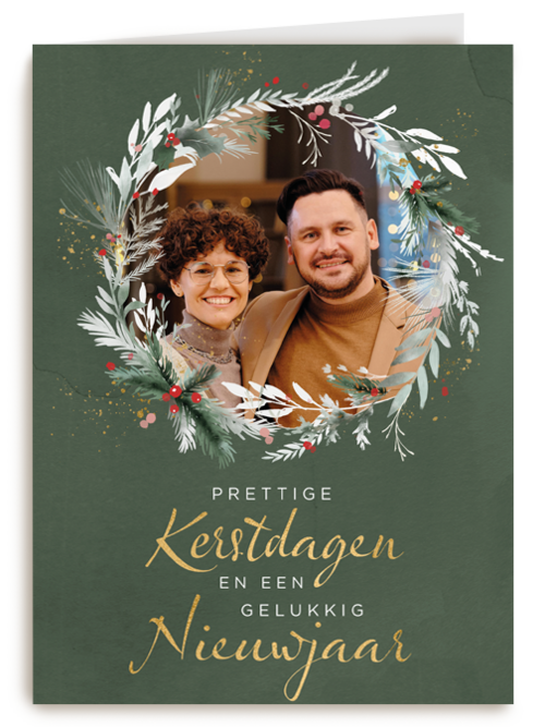 Prettige kerstdagen gelukkig nieuwjaar fotokaart