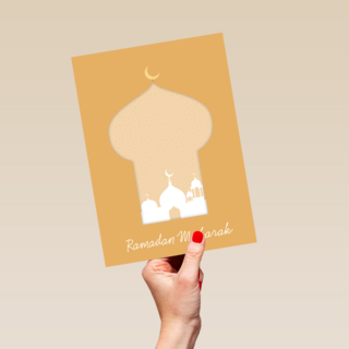 ramadan kaart moskee ramadan mubarak