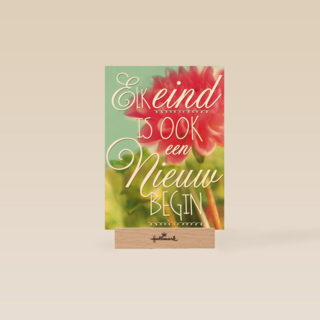 elk eind is ook een nieuw begin kaart